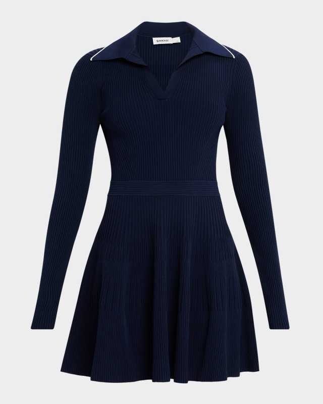 Alcott Fit-and-Flare Polo Mini Dress